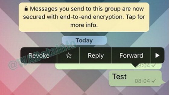 ''WhatsApp studia 'revoke' per eliminare i messaggi mandati per sbaglio'�
