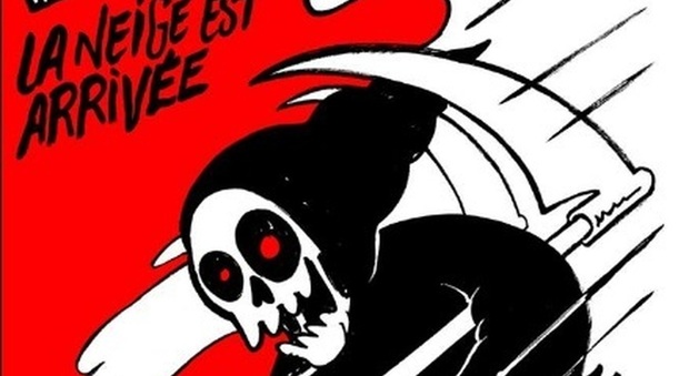 Charlie Hebdo, nuova vignetta satirica sull'Italia: "La neve Ã¨ arrivata"