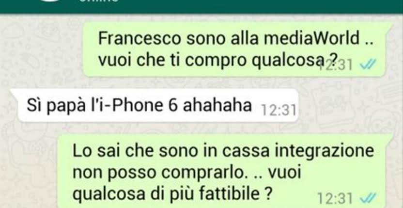 "Non posso comprarti l'iPhone 6, non ho soldi". Ma la risposta del figlio è un bell'incentivo