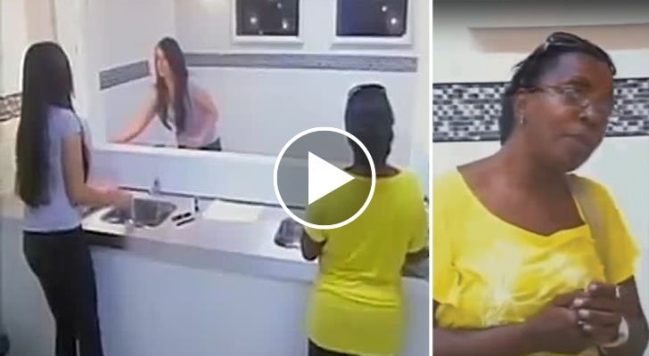 Lo specchio non riflette la sua immagine. Poi entra una terza persona: lo smarrimento della donna è totale