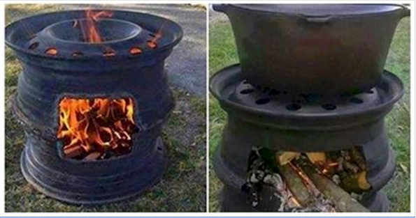 Questo barbecue è fatto con cerchioni di automobile riciclati. Ecco come realizzarlo