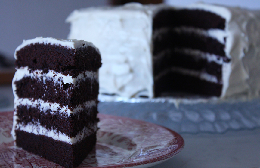 Ricetta Torta al cioccolato con crema al mascarpone