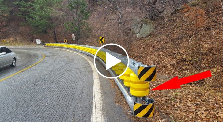 Sembra un normale guardrail ma il modo in cui reagisce agli urti ti sorprenderà