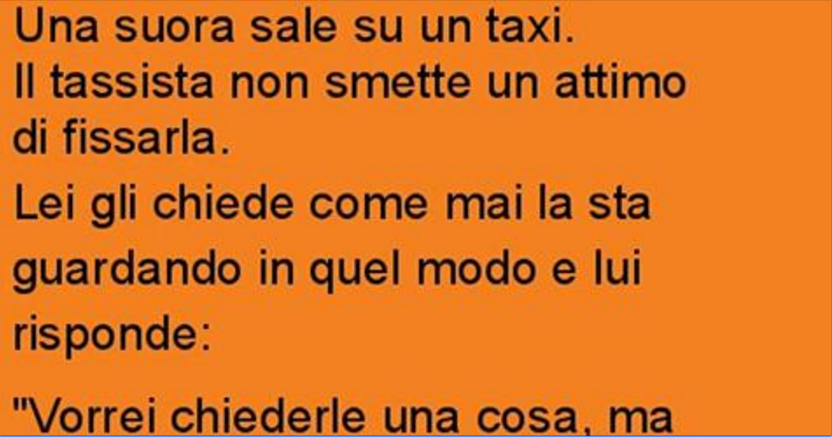 Quando la suora sale sul taxi, il tassista non può smettere di fissarla. Guai in vista!