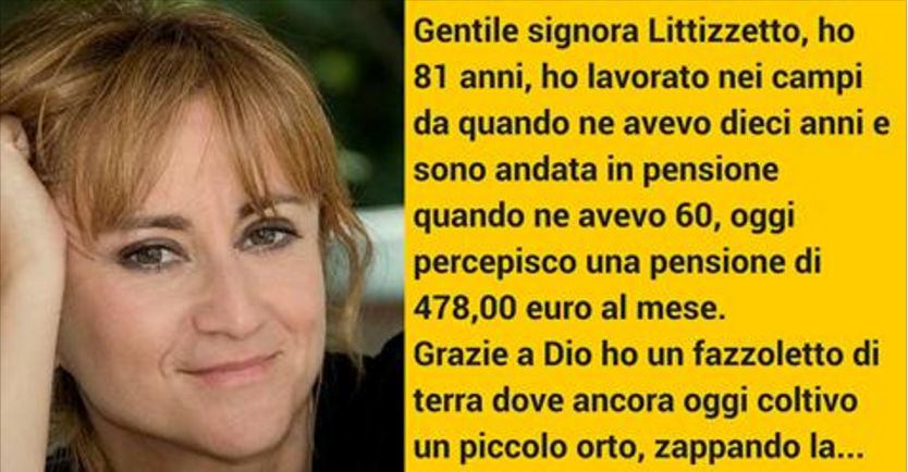 Contadina di 81 anni scrive una lettera alla Littizzetto. E' arrabbiatissima!