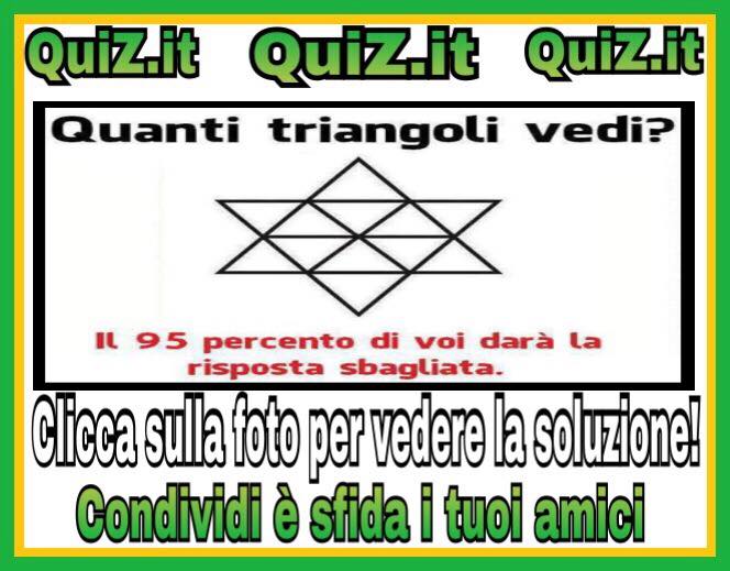 Quanti Triangoli Ci Sono In Questa Figura? - QUIZ ITALIA