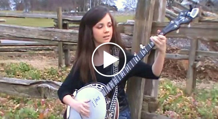 Bimba di 11 anni prende il banjo ed inizia a suonarlo. Il suo talento è davvero meraviglioso!