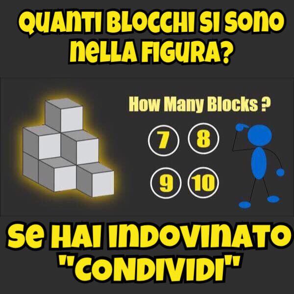 [QUIZ] 90% di voi non riescono a rispondere: Quanti blocchi ci sono? - QUIZ ITALIA