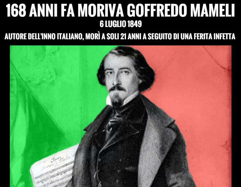 168 ANNI FA MORIVA GOFFREDO MAMELI - Il Blog di Marco Zuccardi