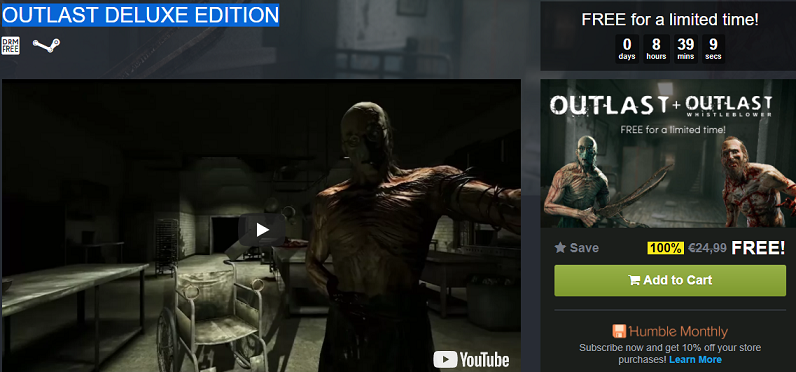 OUTLAST DELUXE EDITION Più Un Dlc Gratis Per Un Tempo Limitato - Il Blog Di Marco Zuccardi