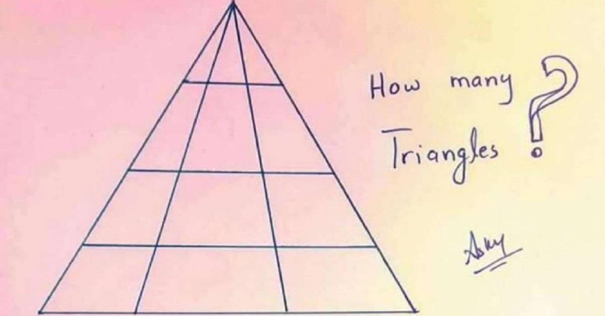 Quanti triangoli vedete in questa immagine? la risposta non è così facile...