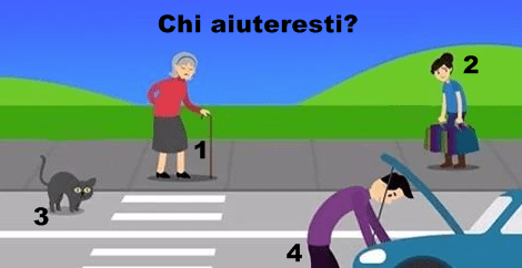 Se ti trovassi in questa situazione, tu chi aiuteresti?