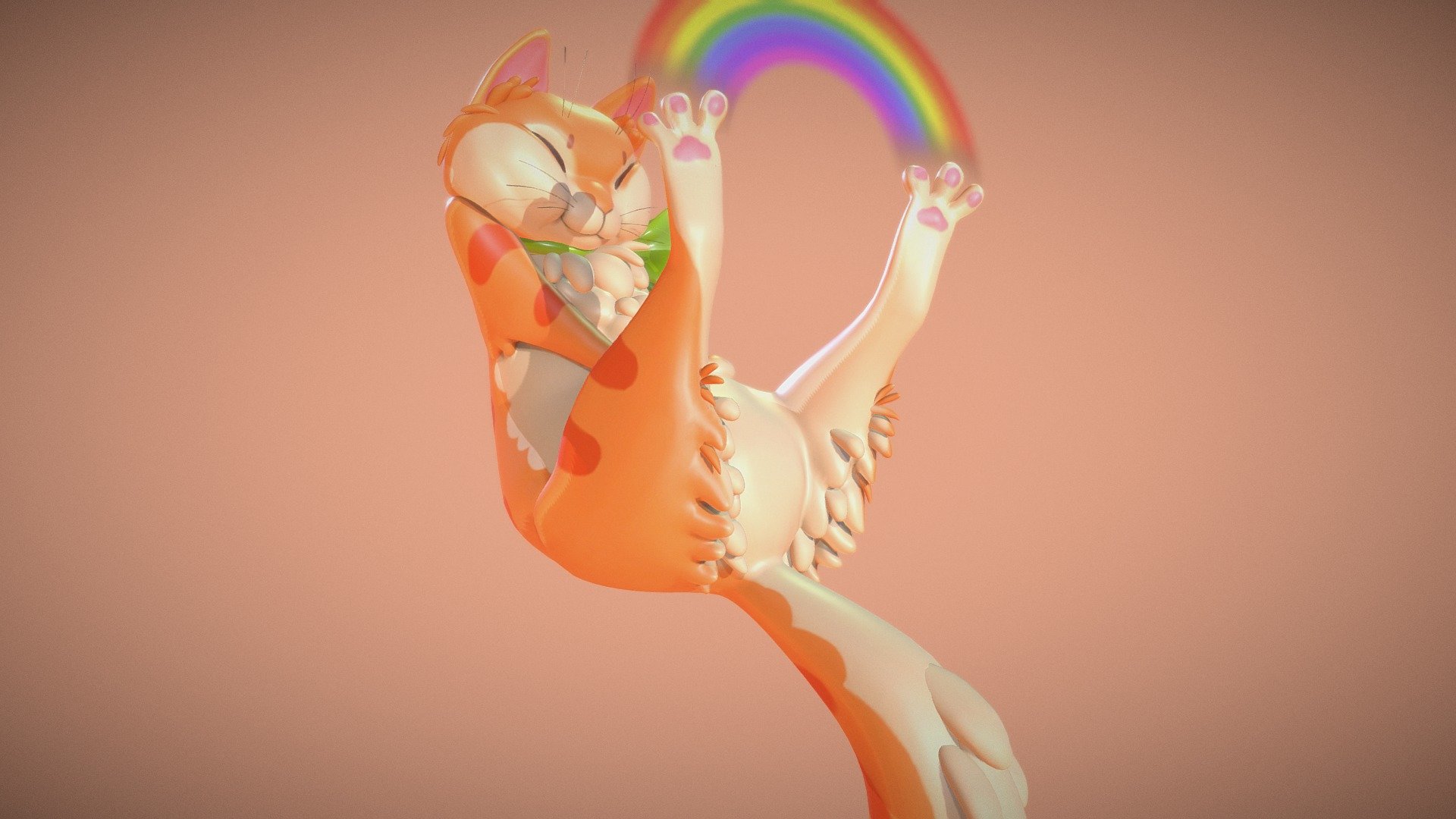 Speed sculpt- telegram meme cat by minibabylizard - 3D model - Sketchfab