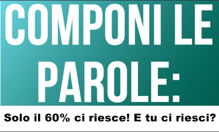 Riesci a comporre queste parole all'interno dell'articolo?