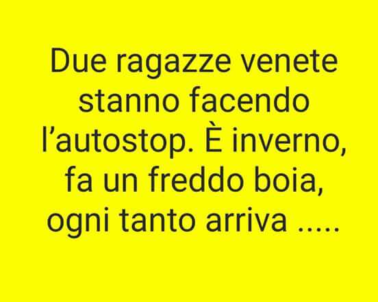 Due ragazze venete stanno facendo l"autostop... (Barzelletta)