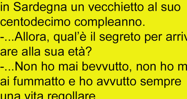 Non ho mai bevvutto, non ho mai fummatto e ho avvutto sempre una vitta regollare... (Barzelletta)