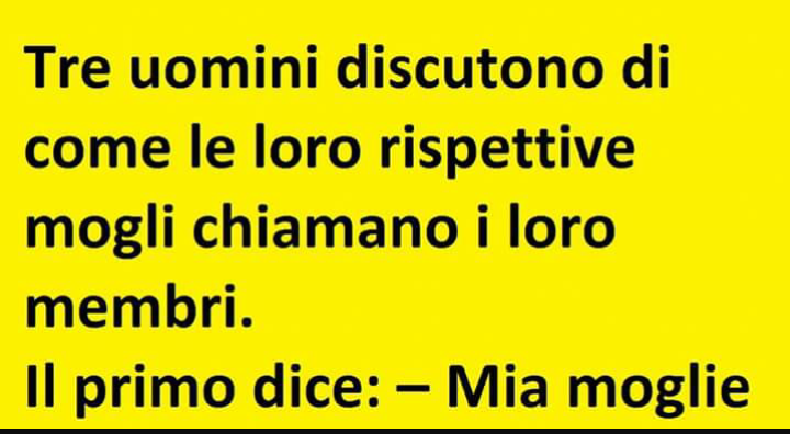 Tre uomini discutono di come le loro donne chiamano.... (Barzelletta)