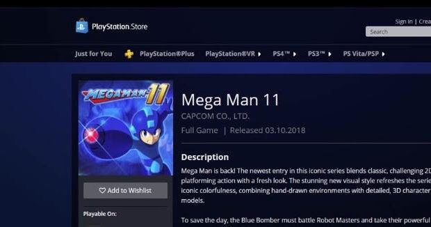 PlayStation Store di Singapore potrebbe avere svelato la data di uscita di Mega Man 11 ~ Il Blog Di Marco Zuccardi