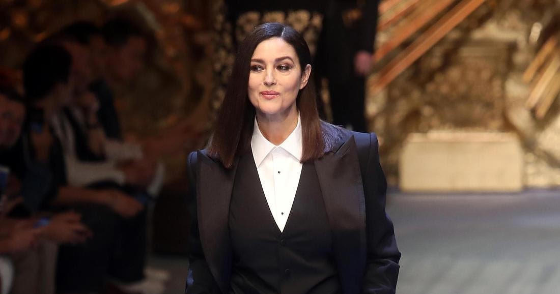 MONICA BELLUCCI SFILA PER DOLCE & GABBANA