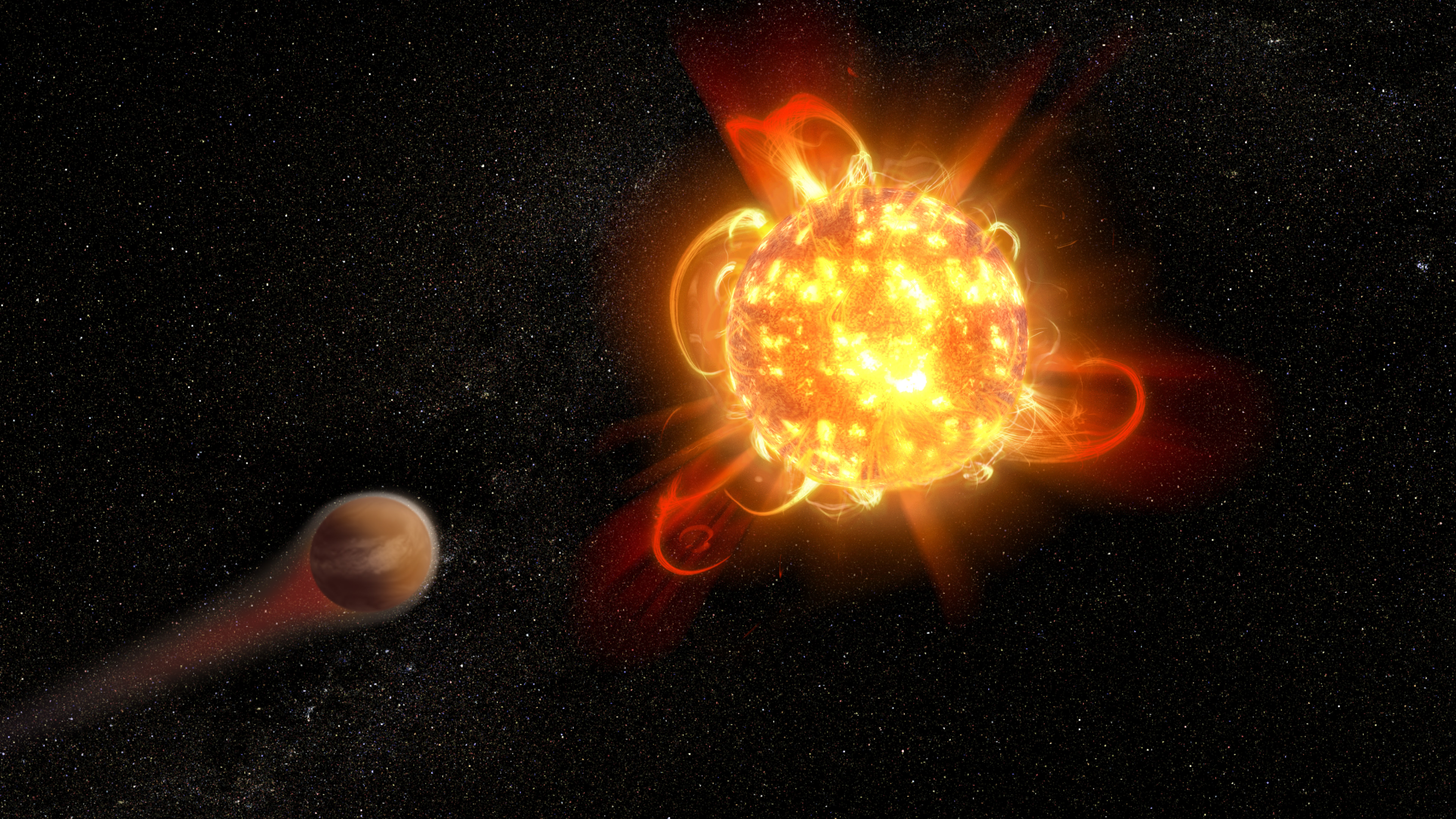 Superflares From Young Red Dwarf Stars Imperil Planets | NASA