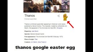 Thanos Google Easter Egg