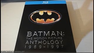 Batman The Motion Picture Anthology 1989 :1997 Blu -Ray Unboxing ITA