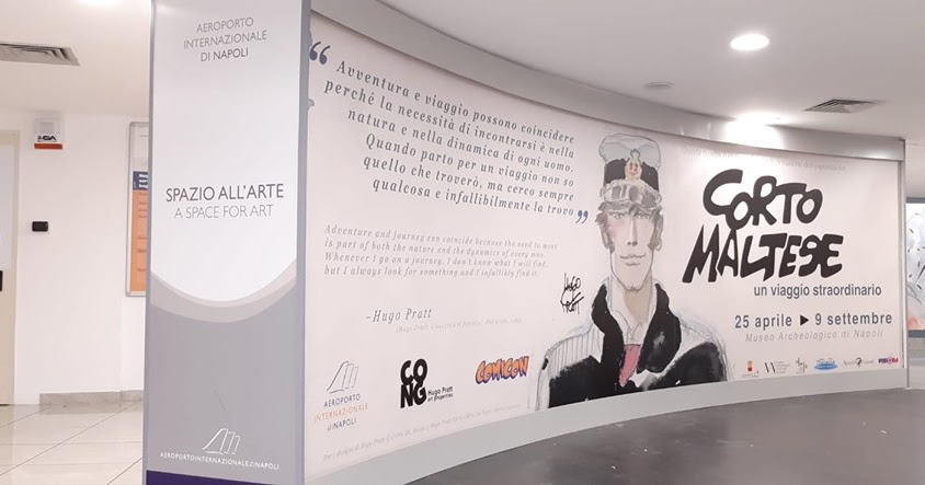 Tuttocartoni: All'Aeroporto Internazionale di Napoli è arrivato Corto Maltese!