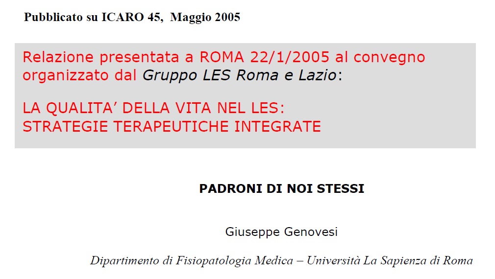 PADRONI DI NOI STESSI – Giuseppe Genovesi – Informazione Eretica