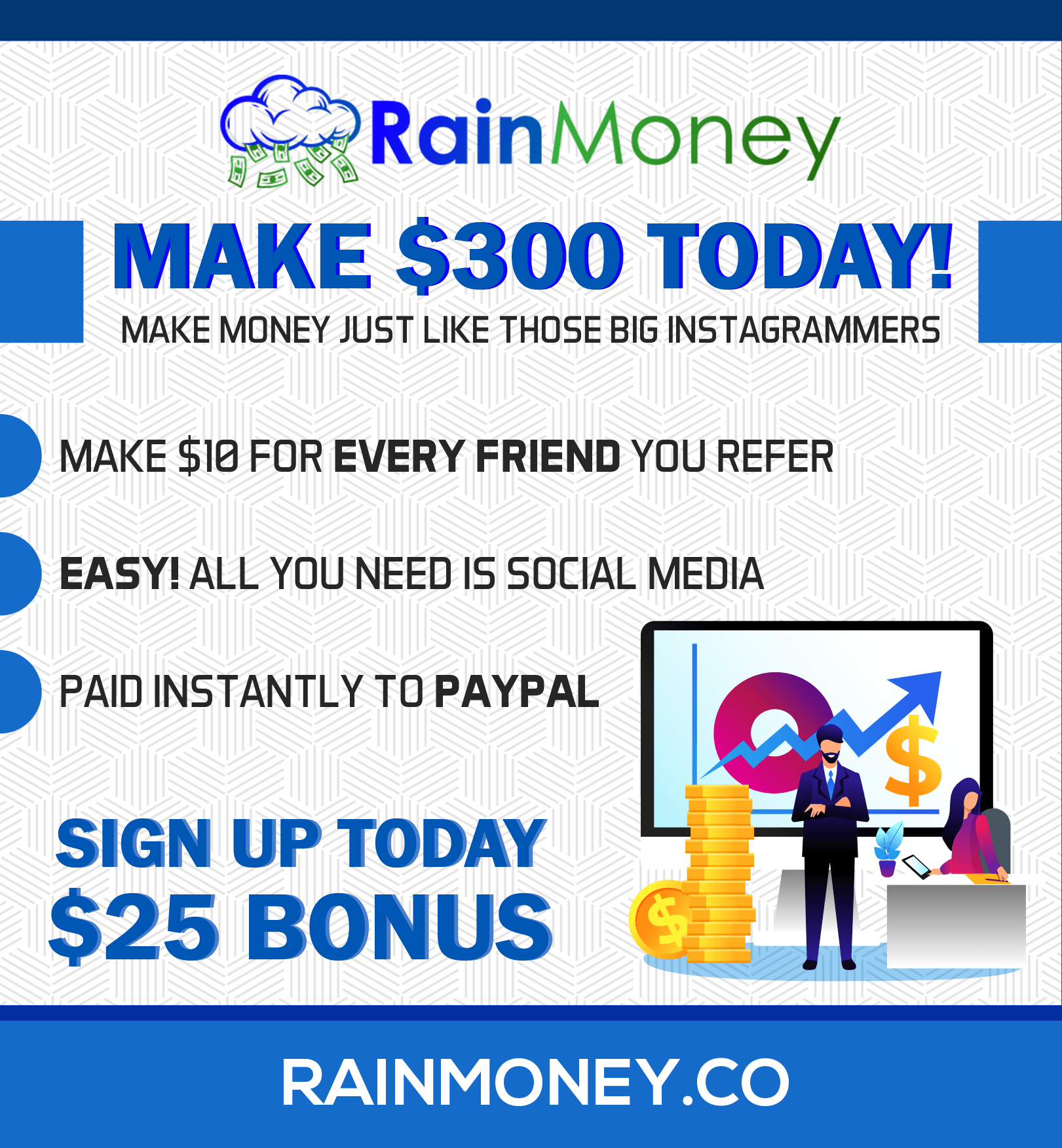 Monetize Your Social Media & Make Money Rain - RainMoney