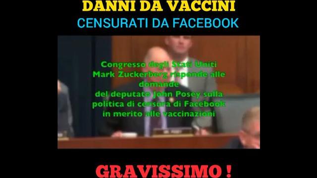 Video sulle verità dei vaccini censurati da Facebook ..... VERGOGNA !!!