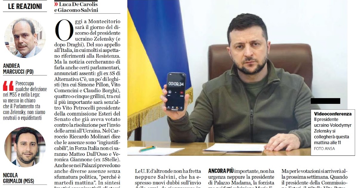 L'URLO: Il 'pupazzo' Zelensky e le scimmiette ammaestrate del Parlamento italiano