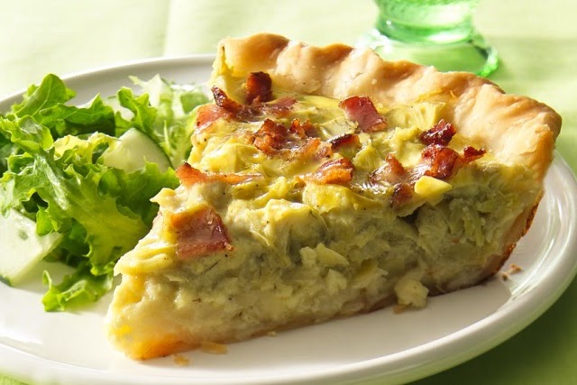 Quiche ai carciofi con pomodori secchi & olive