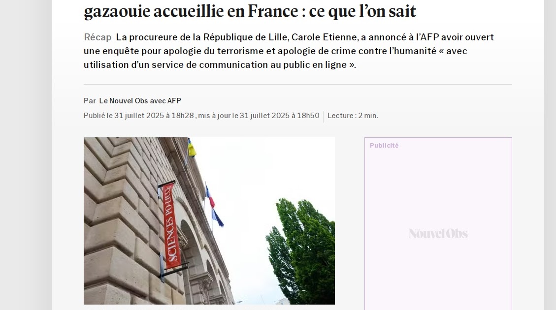 L'URLO: La Francia espelle studentessa palestinese che invitava a uccidere gli ebrei